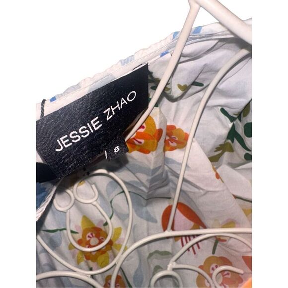 NEW WITH TAGS SHOWSTOPPER BEAUTIFUL JESSIE ZHAO NEW YORK Flower Cotton Midi Dres - Picture 13 of 16